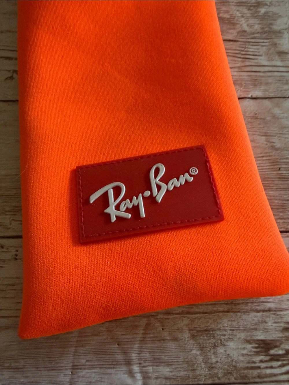 Ray-Ban Orange Drawstring Sunglass Pouch